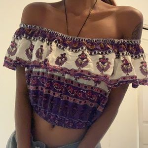 Cute Forever 21 off shoulder crop top